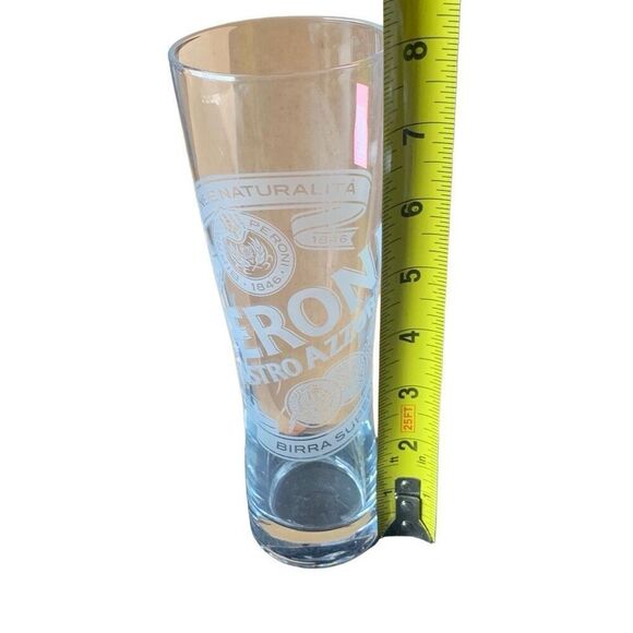 Pre Owned Peroni Nastro Azzurro Birra Superiore Etched Beer Glass Pilsner Style - Picture 12 of 13